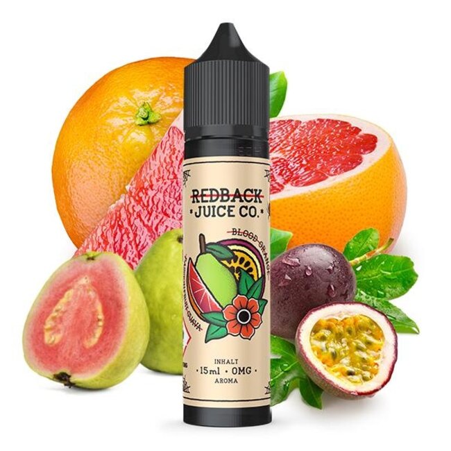 REDBACK JUICE CO. Blutorange Passionsfrucht Guave- REDBACK JUICE CO. Aroma 15 ml