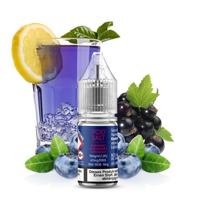 POD SALT POD SALT XTRA Blueberry Blackberry Lemonade Nikotinsalz Liquid 10 ml