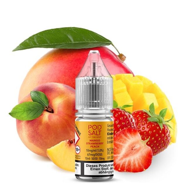 POD SALT POD SALT XTRA Mango Strawberry Peach Nikotinsalz Liquid 10 ml