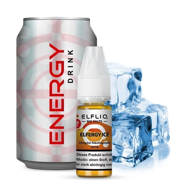 Elfbar ELFBAR ELFLIQ  Elfergy Ice   Nic Salts - 10ml