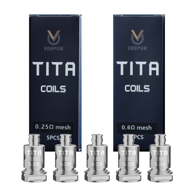 Veepon Coils Tita 0.6 Ω / 0.25 Ω (5pcs) - Veepon