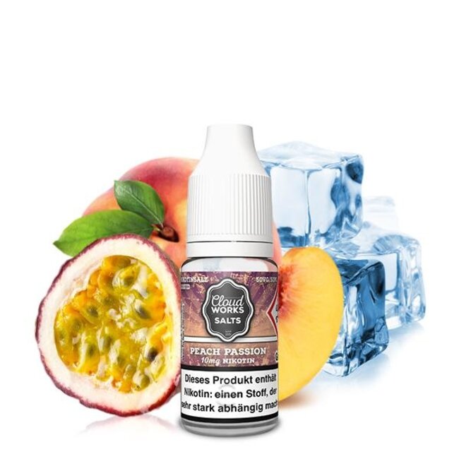 Cloudworks Peach Passion Overdosed NicSalt Liquid by Cloudworks Salts