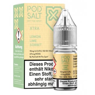 POD SALT POD SALT XTRA Lemon Lime Sorbet Nikotinsalz Liquid 10 ml