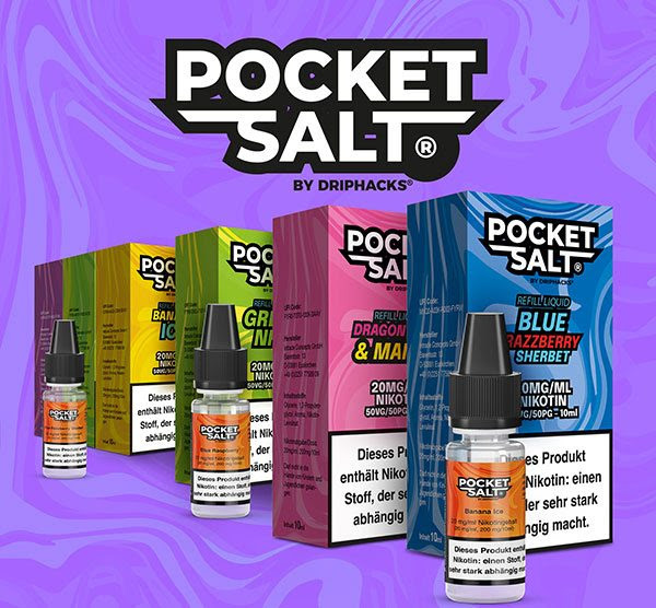 Pocket Salt by Drip Hacks - Nikotinsalz Liquid | 20mg | 10ml PET Flasche