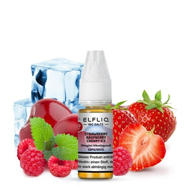 Elfliq  Elfliq by Elfbar Nikotinsalz 10ml Liquid - Strawberry Raspberry Cherry Ice