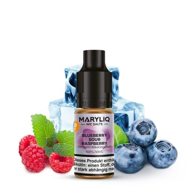 MARYLIQ LOST MARY MARYLIQ BLUEBERRY SOUR RASPBERRY Nikotinsalz E-Liquid 10ml – Erhältlich in 10mg und 20mg Nikotinstärke