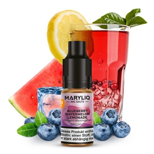 MARYLIQ LOST MARY MARYLIQ BLUEBERRY WATERMELON LEMONADE   Nikotinsalz E-Liquid 10ml – Erhältlich in 10mg und 20mg Nikotinstärke