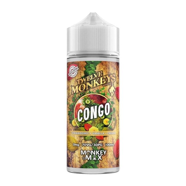 Twelve Monkeys Vapor Co. Twelve Monkeys - Congo Shortfill 100 ml E -Liquid