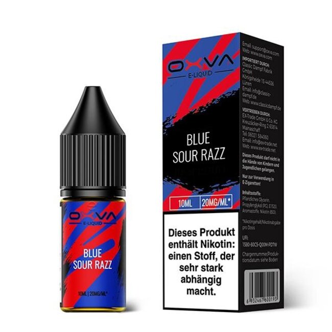 Oxva OXVA Blue Sour Razz Nikotinsalz Liquid 10ml – 10mg / 20mg