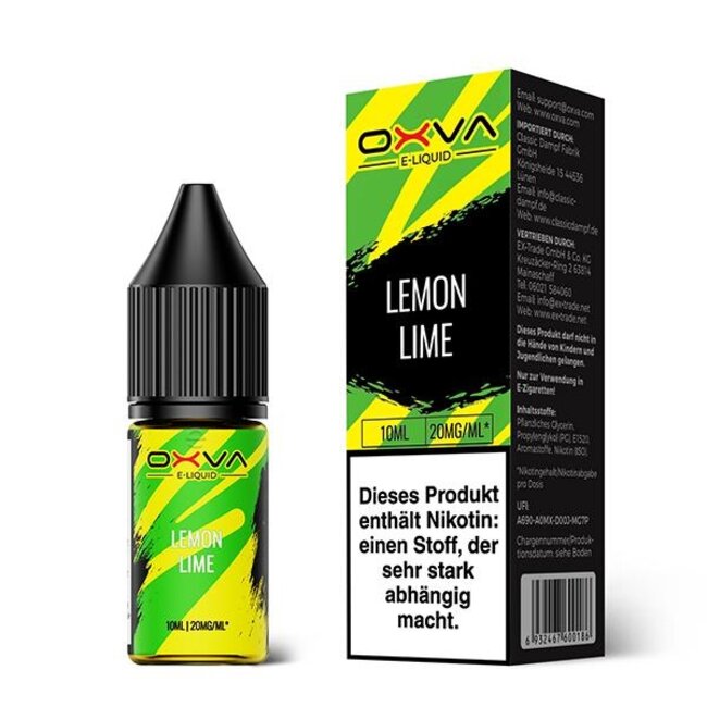 Oxva OXVA Lemon Lime Nikotinsalz Liquid 10ml – 10mg / 20mg