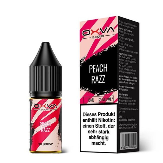 Oxva OXVA Peach Razz Nikotinsalz Liquid 10ml – 10mg / 20mg