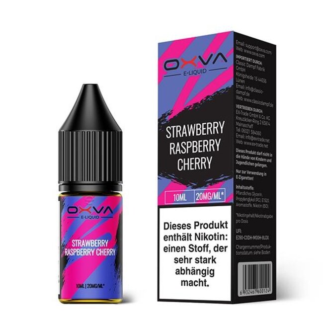 Oxva OXVA Strawberry Raspberry Cherry Nikotinsalz Liquid 10ml – 10mg / 20mg