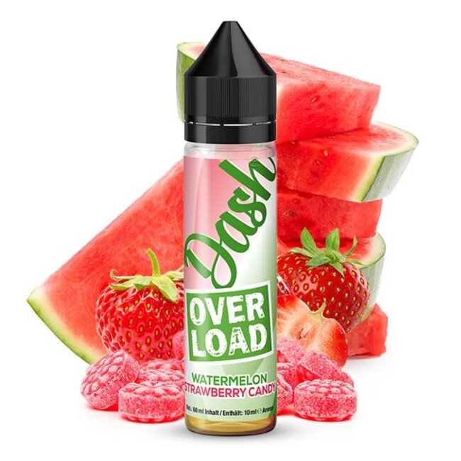 DASH LIQUIDS DASH Overload Aroma 10ml - Watermelon Strawberry Candy Fruchtige Süße für jeden Zug