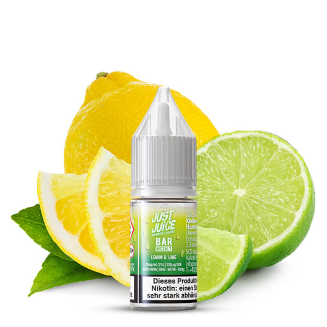 JUST JUICE JUST JUICE BAR RANGE Lemon & Lime Nikotinsalz Liquid 10 ml