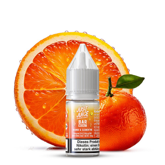 JUST JUICE JUST JUICE BAR RANGE Orange & Clementine Nikotinsalz Liquid