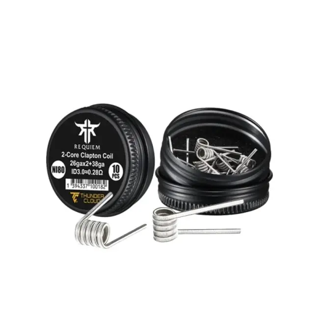 Thundercloud Requiem Fused Clapton Coils Ni80 0.28Ω (10pcs) - Thunder Cloud x El Mono Vapeador