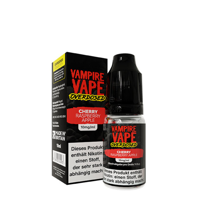 Vampire Vape Vampire Vape Overdosed Cherry Raspberry Apple Nikotinsalz Liquid 10ml