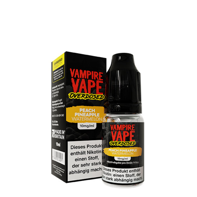 Vampire Vape Vampire Vape Overdosed Pineapple Peach Watermelon Nikotinsalz Liquid 10 ml