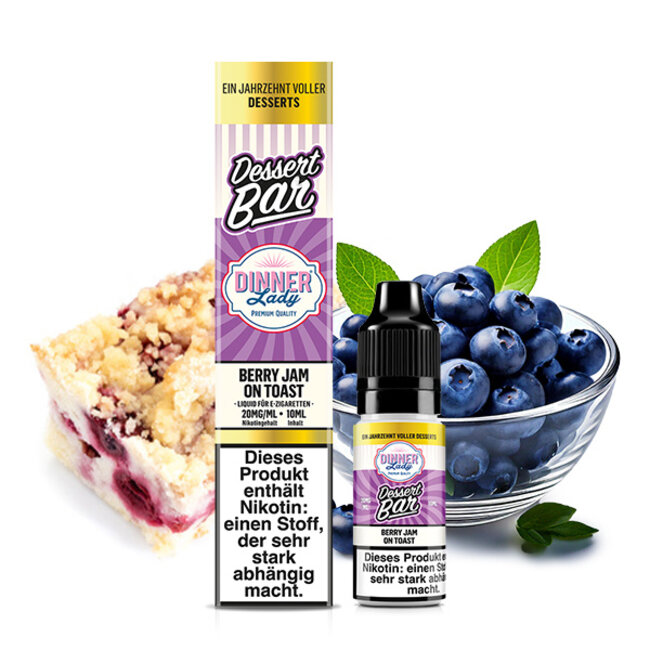 DINNER LADY Dinner Lady Berry Jam on Toast Nikotinsalz Liquid 10 ml