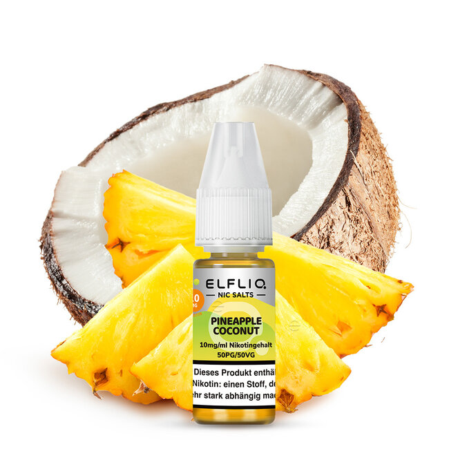 Elfbar ELFBAR ELFLIQ Pineapple Coconut Nikotinsalz Liquid 10 ml