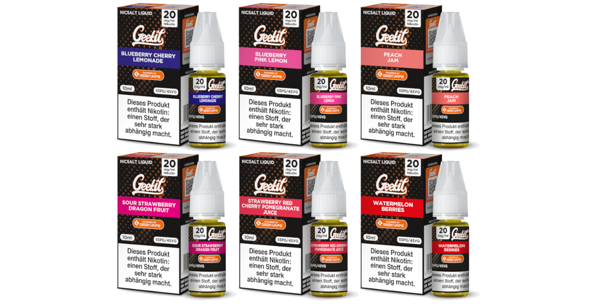 GeekVape Nikotinsalz Liquids – Fruchtige Vielfalt für den perfekten Dampfgenuss