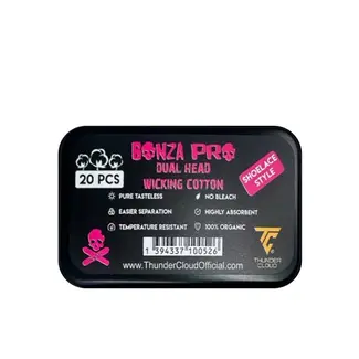 THUNDERHEAD Bonza Pro Dual Head Cotton Laces (20pcs) - Thunder Cloud x Vaping Bogan