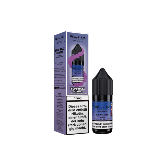 Elux Blue Razz Gummy-Elux Legend NicSalt Liquid