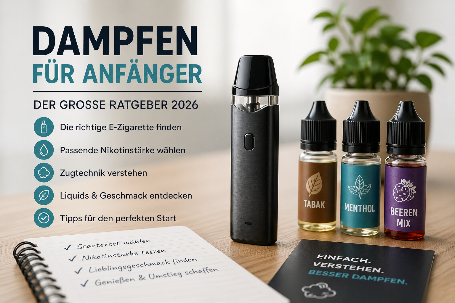 Dampfen für Anfänger– Der große Ratgeber 2026