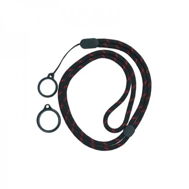 Rundes Verstellbares Lanyard mit 2 Silikonringen (1 Stück) – Verschiedene Farben