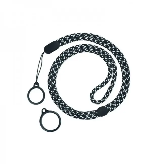Rundes Verstellbares Lanyard mit 2 Silikonringen (1 Stück) – Verschiedene Farben