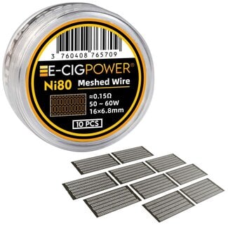 E-CIGPOWER E-Cig Power Ni80 Mesh Wire 0,15 Ohm (10 Stück)