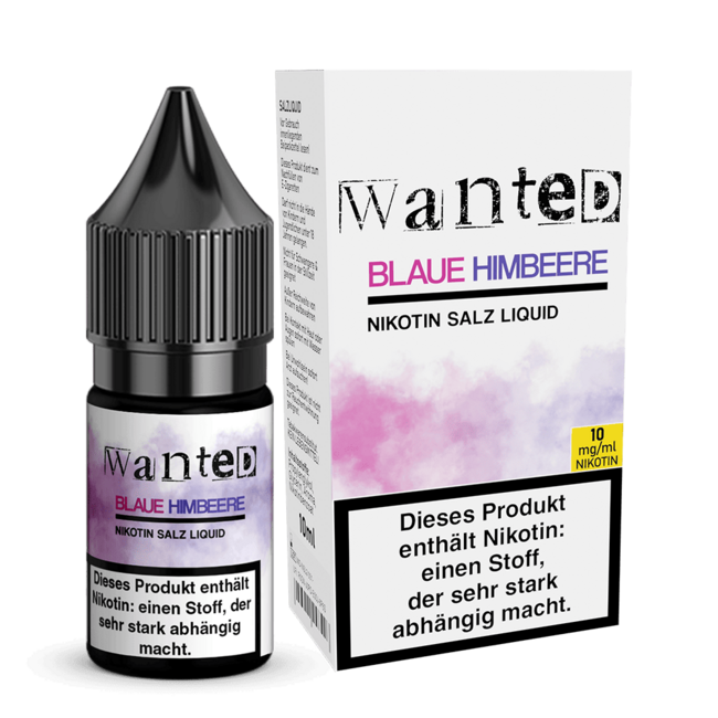 WANTED Wanted Nikotinsalz Liquid – Blaue Himbeere 10 ml