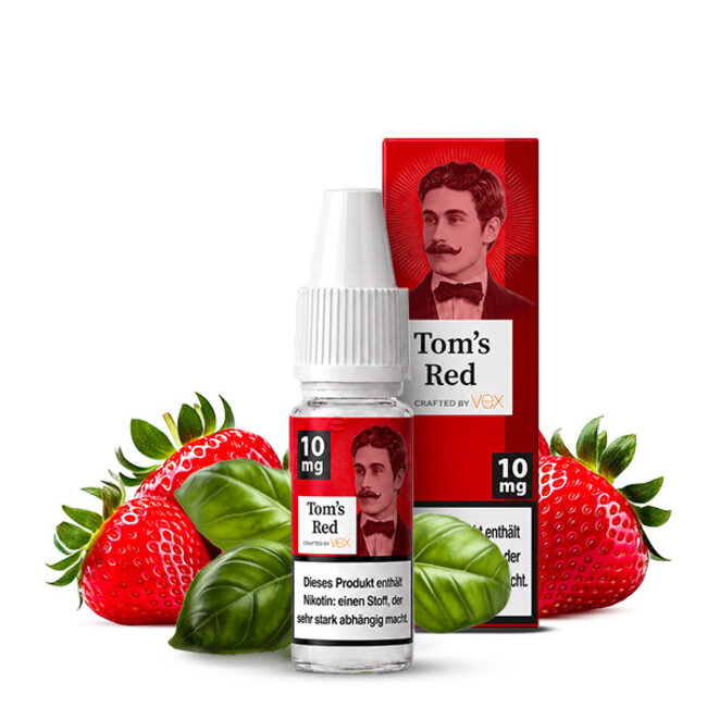 TOM KLARK`S  Tom’s Red Nikotinsalz Liquid 10 ml – Strawberry Basil