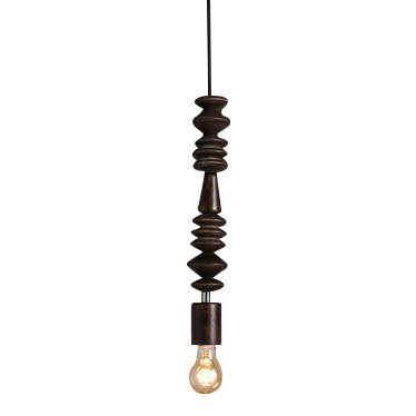 Ongebruikt Pracht Label Hanging lamp Willemstad Wooden beads dark - Pracht TH-56