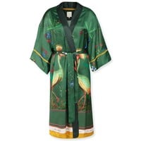 Kimono Noelle Birds In Love Green