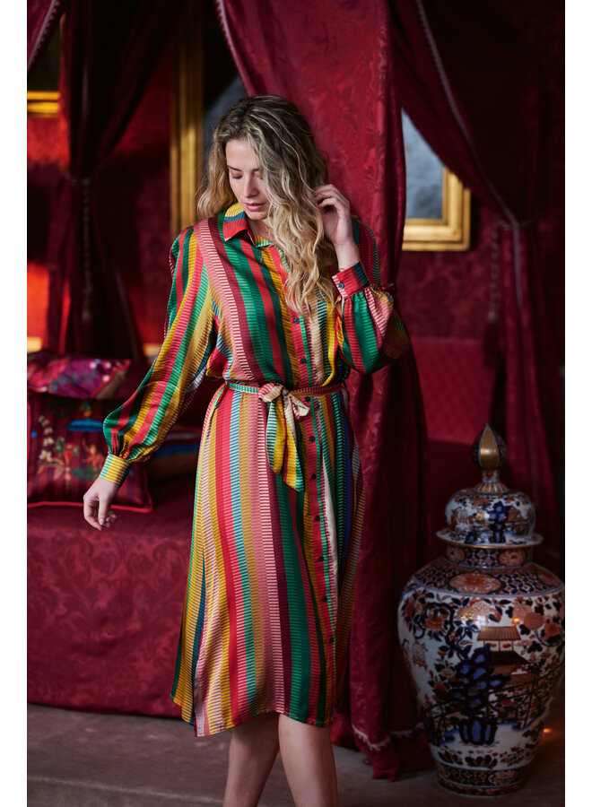 Dress Donatella Jacquard Stripe Multi