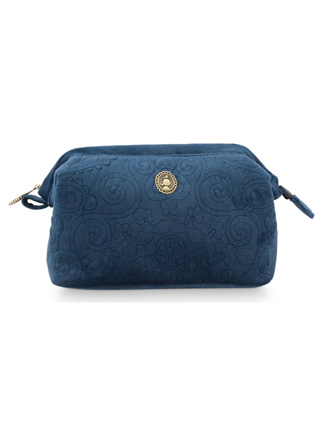 Toilettas Fluweel Blauw Buidel Small