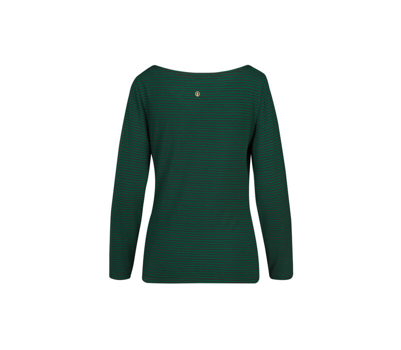 Tori Long Sleeve Little Sumo Stripe Dark Green