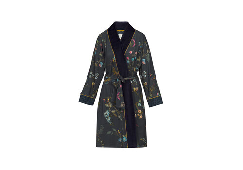 Pip Studio Nisha Kimono Kawai Flower Dark Blue