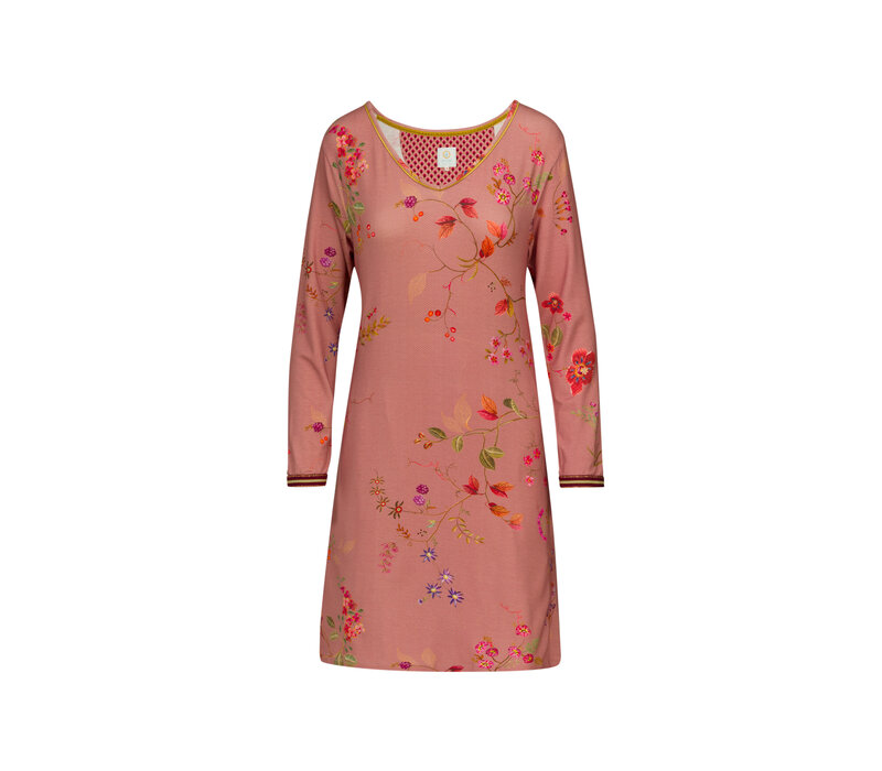 Dana Long Sleeve Nightdress Kawai Flower Pink