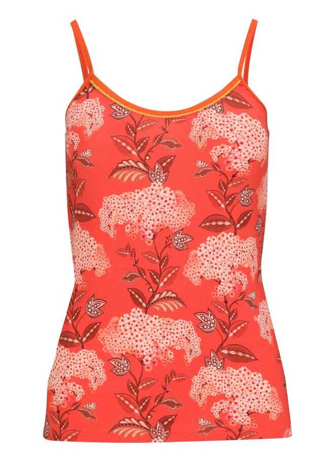 Selina Sleeveless Top Flora Firenze Coral