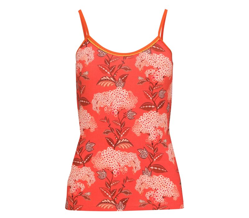 Selina Sleeveless Top Flora Firenze Coral