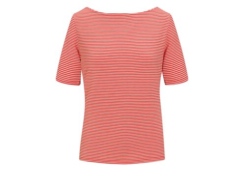 Pip Studio Tjessy Short Sleeve Top Little Sumo Stripe Coral