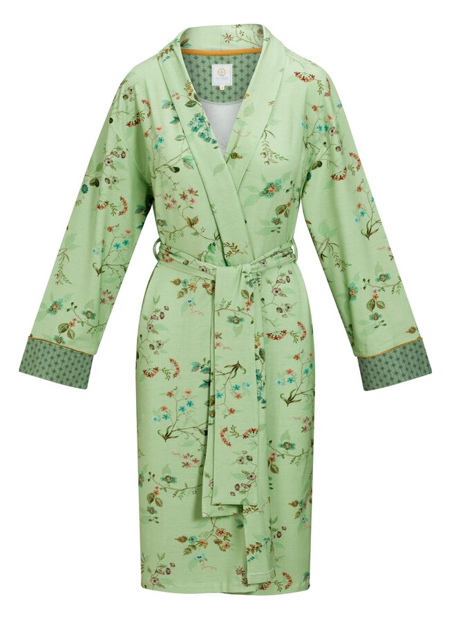 Nisha Kimono Kawai Flower Light Green