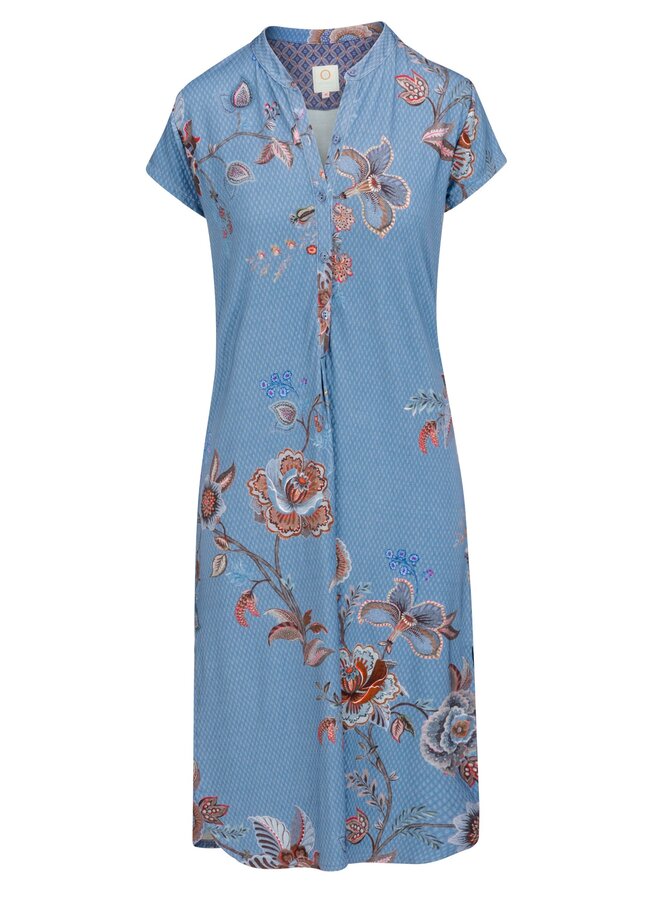 Dalia Short Sleeve Nightdress Cece Fiore Blue