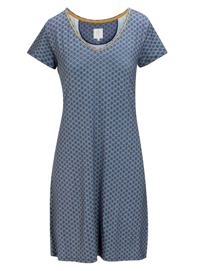 Djoy Short Sleeve Nightdress Tegola Blue