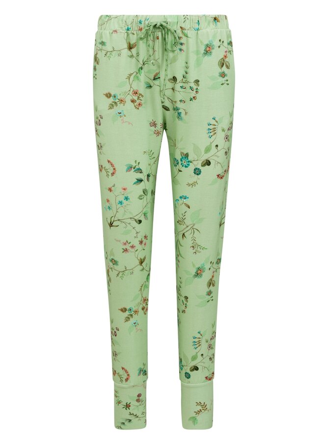 Bobien Long Trousers Kawai Flower Light Green