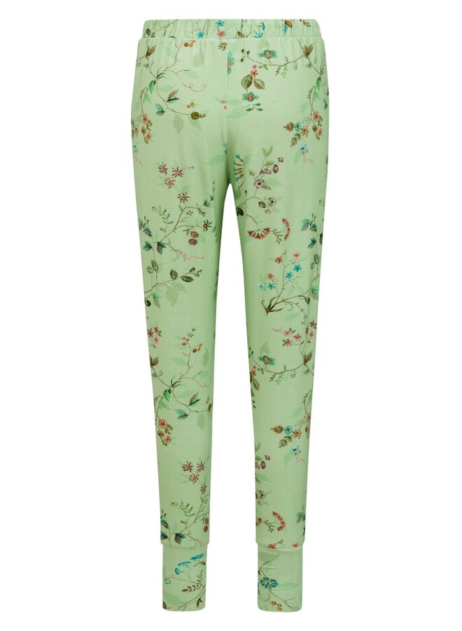 Bobien Long Trousers Kawai Flower Light Green