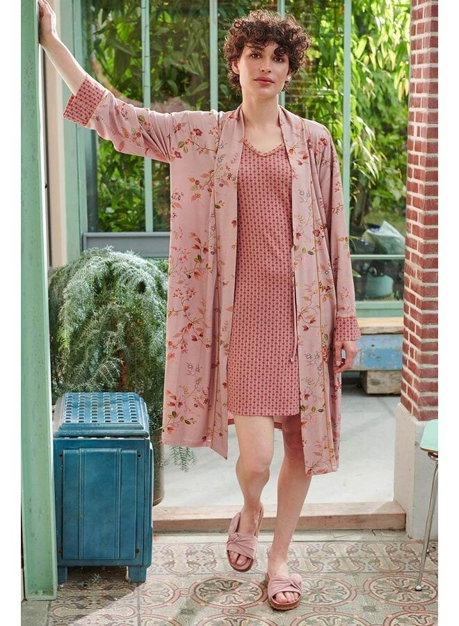 Nisha Kimono Kawai Flower Light Pink