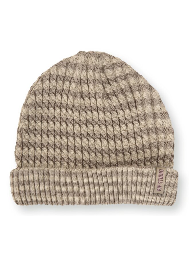 Amanda Beanie Stripe Sand